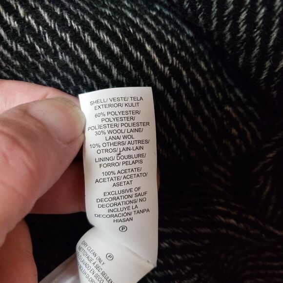 Lucky Brand Drape Front Wool Jacket pea coat - Picture 9 of 10